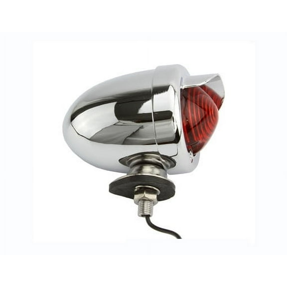 Rear Dummy Light Chrome/Red. Bike light, bicycle light, lowrider , beach cruiser, chopper, limo, stretch bike, bmx, track, fixie
