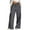 Dark Gray, variant on GTEYOIJN Women's Classic High Rise Tapered Jean Standard Women's Fashion Solid Color Waist Wide Leg Casual Pants with Pocket Pants
