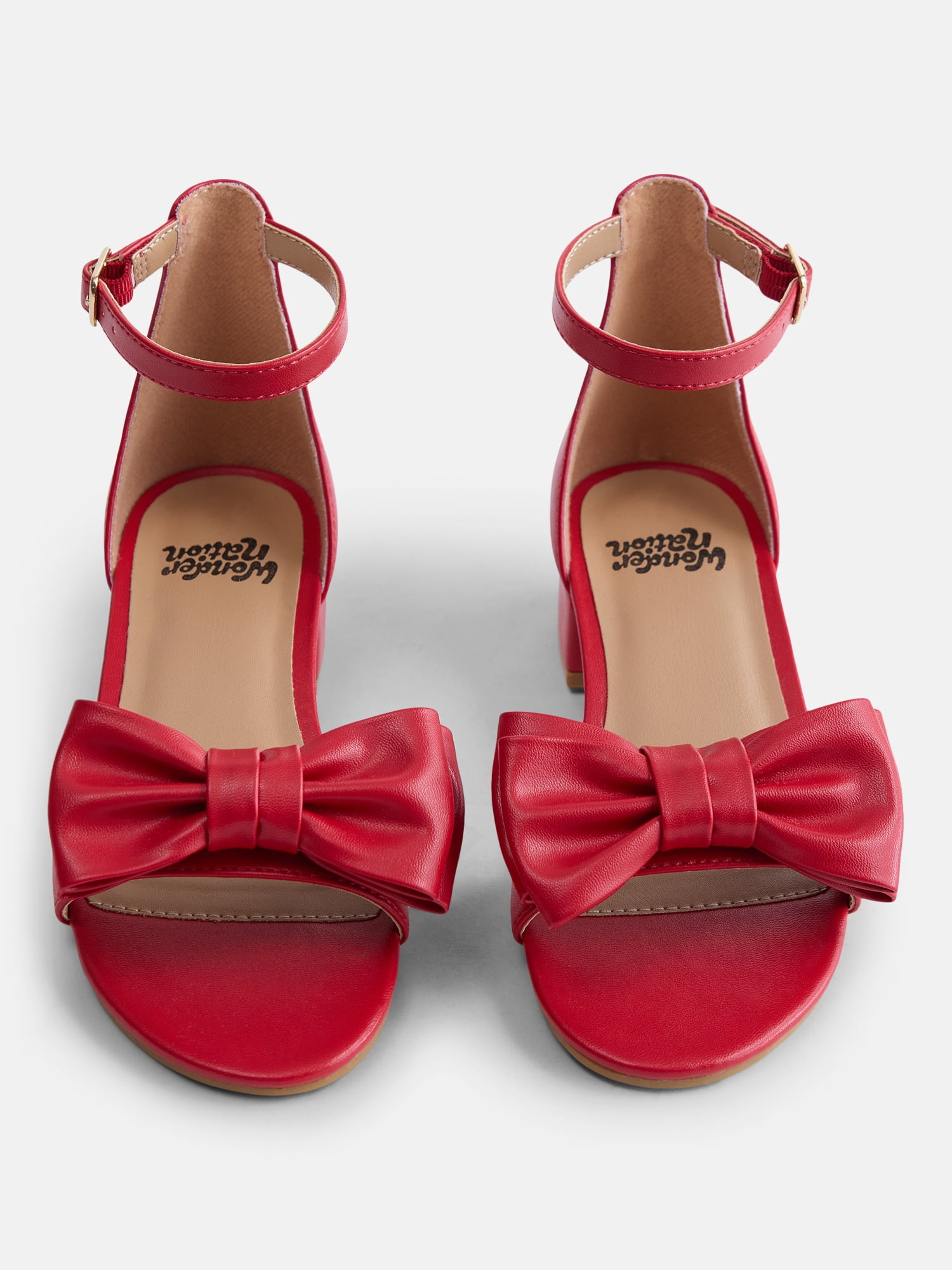 Wonder Nation Little and Big Girls Fashion Bow Heel Dress Shoes