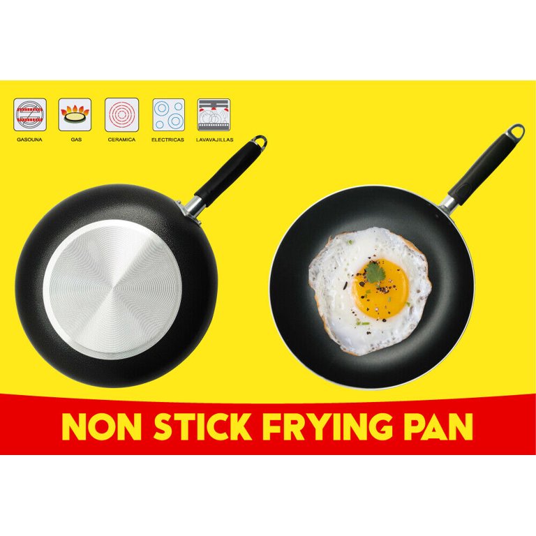 Non Stick Induction Frying Pan Fry Pan 22cm 24cm 26cm 28cm 30cm 32cm Black