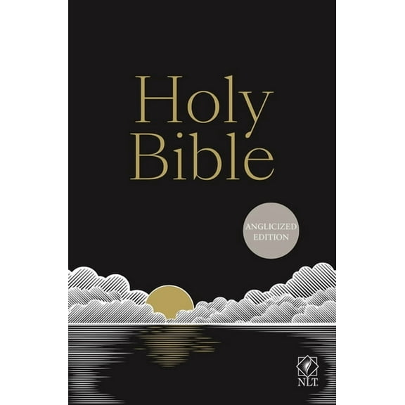NLT Holy Bible, Black Hardback, Gold and Silver Foiled Sunset Illustration, British Text, NLT New Living Translation, Ha, (Hardcover)