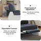 thumbnail image 5 of Forrado nursery rocking chair con high backrest, side pocket, y footrest - gliding iron frame, fácil montaje para sala de estar, dormitorio, y nursery (gris oscuro), 5 of 5
