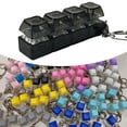 thumbnail image 4 of Llavero con teclado de 4 teclas, juguete antiestrés, teclado mecánico, divertido, relajante, portátil, con botón de descompresión, juguete para hacer negro, 4 of 7