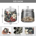 thumbnail image 2 of Yayeee Ashtray with Lid for Cigarette Smokeless Stainless Steel Home Ash Holder, White Christmas Leaves, 2 of 7