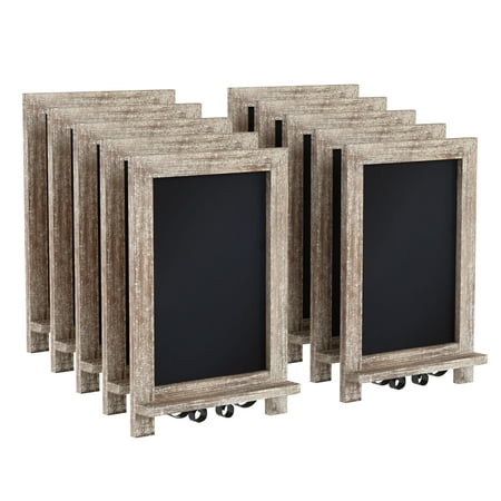 UPC: 0196861031090 | Flash Furniture Canterbury 9.5  x 14  Weathered Tabletop Magnetic Chalkboards with Metal Scrolled Legs  Hanging Wall Chalkboards  Countertop Memo Boards  Set of 10