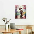 thumbnail image 3 of JRXY  wall art for bedroom decor Paris Eiffel Tower Pink canvas picture artwork 16x20 in, 3 of 5