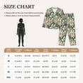 thumbnail image 3 of KLL Palm Trees and Tropical Print Women's Long Sleeve Pajamas with Pants Sleepwear Loungewear 2 Set-Small, 3 of 7