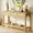 Natural 11"D x 47.2"W x 31.5"H, variant on Rattan Console Sofa Table with Outlets and -C Port Drawer Entryway Table with Synthetic Rattan Surface Open Shelf Behind Couch Entry Foyer Hallway Storage Natural