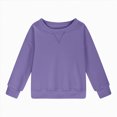 thumbnail image 5 of Towmus Girls Pullover Sweatshirt Fall Oversized Crewneck Casual Long Sleeve Solid Color Sweatshirts Basic Pullover Tops 14 Years, 5 of 7