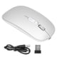 thumbnail image 1 of Ratón inalámbrico para juegos, óptico, recargable, de 2,4 GHz y modo dual, Bluetooth 5.0, para oficina y juegos, color plateado, 1 of 8