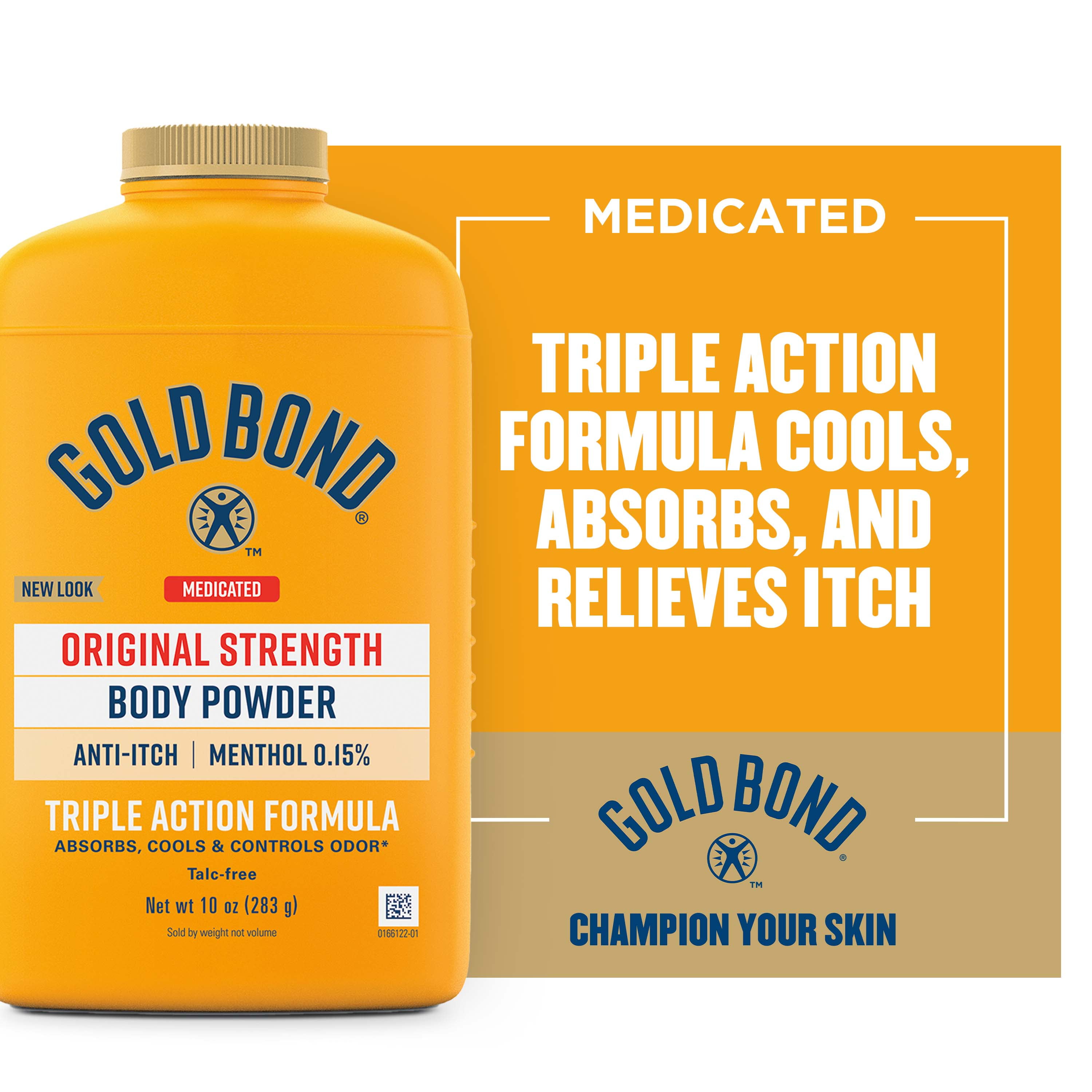 Gold Bond Medicated Original Strength Body Powder, 10 oz., Talc-Free