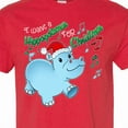 thumbnail image 4 of Inktastic I Want a Hippopotamus for Christmas Hippo in Santa Hat T-Shirt, 4 of 5