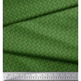 thumbnail image 3 of Soimoi Green Heavy Satin Fabric Leaves Block Print Sewing Fabric BTY 54 Inch Wide, 3 of 3