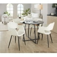 thumbnail image 3 of Margarite Chair, Upholstered Dining Chairs, Mid-Century Modern Dining Chair, Kitchen Chairs for Dining Table, Dining Chairs Set of 2 (Cream Faux Leather), 3 of 6