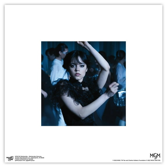 Gallery Pops Wednesday - Wednesday Dancing Wall Art, Unframed Version, 12" x 12"