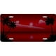 Palmiers Rouge Coucher de Soleil Plaque d'Immatriculation – image 1 sur 1