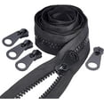 thumbnail image 2 of 10Yards #10 Nylon Closed-end Zippers with 20Pcs Sliders for DIY Sewing Tailor Crafts Bags Tents Black, 2 of 9