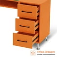 thumbnail image 7 of BarberPub Makeup Vanity Desk with Storage Drawer and Cabinet, Nail Desk with Glass Top, 7 of 7