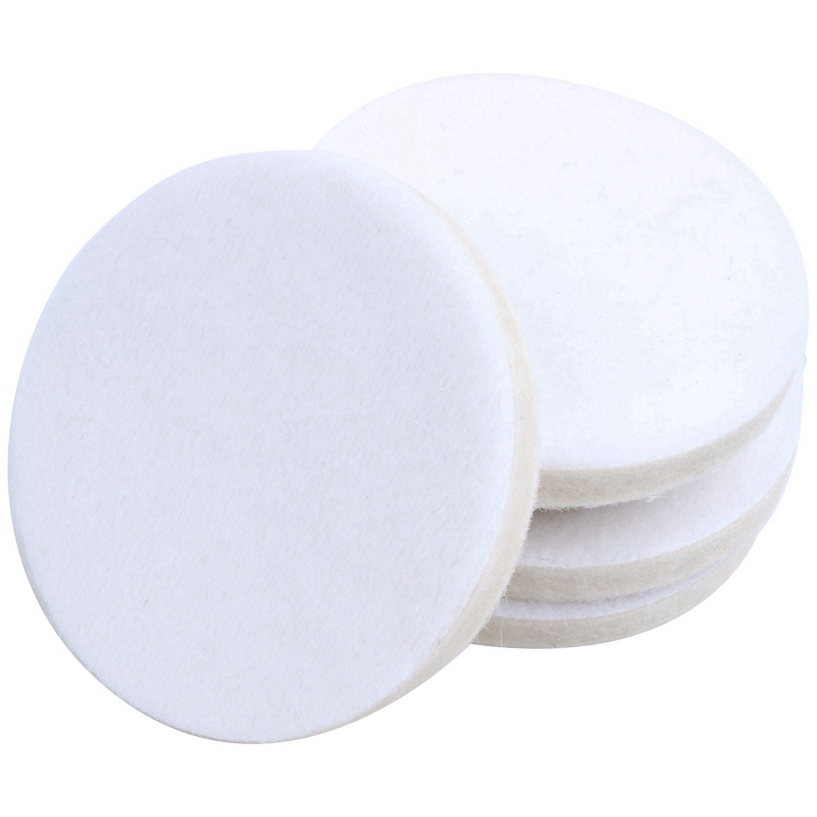 32PC 3Inch 75mm Felt Polishing Pad Windscreen Scratch Repair Glass Polishing Kit,4 x Backing Pad 20 x Rayon Felt Polishing Pads 4 x Polishing cloth(Random Color) 4 x M10 Thread Drill Adapter,white
