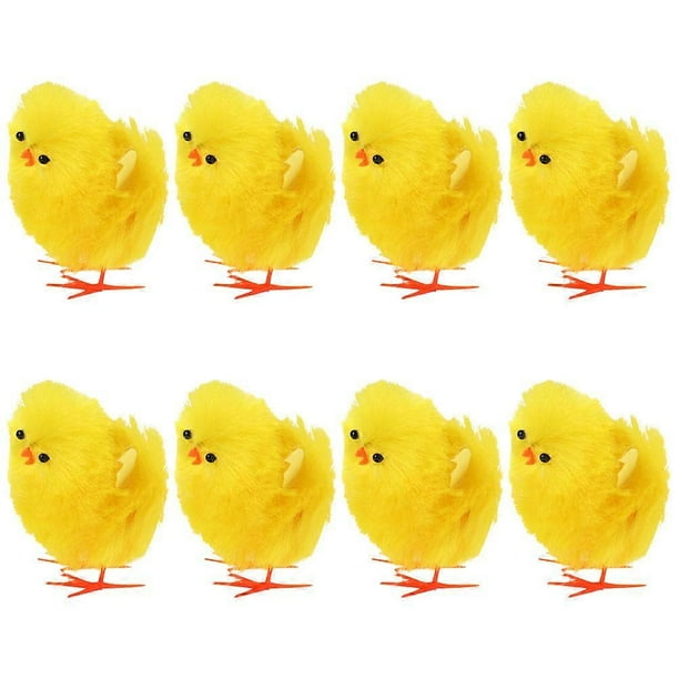 Cute Mini Chick Toys Pack Of 8Pcs Perfect For Bedroom And Living Room Decoration In Chick Shape With Vibrant