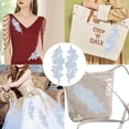 thumbnail image 3 of 2Pcs 3D Beaded Lace Applique Pearl Flower Embroidery Bridal Lace Sew on Patches Tulle Floral Net Gauze Fabric Decal Mesh Trim, 3 of 6