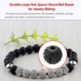 thumbnail image 3 of 8mm Beads for Bracelets Making Large Hole Spacer Round Ball Rhinestones Bracelet Charms Crystal Decor Fashion Accessory for DIY Type 8, 3 of 7
