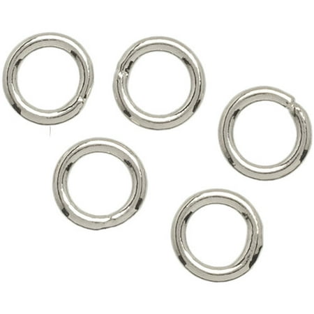 Plated Silver Metal Findings Closed Jump Ring, 4mm, 30pk