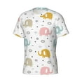 thumbnail image 3 of Yiaed Little Elephant Print Mens Short Sleeve Tight Fit T-Shirt, Crewneck Casual Tee-X-Large, 3 of 5
