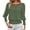 Armée Verte, variante sur T-shirt Décontracté Coupe Ample Couleur Unie Col Rond Manches Haut Confortable Basique Quotidien