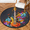 Multicolour 2, variant on CURLYOOT Round Rug 3ft Galaxy Horse Area Rug, Washable Circle Mat Non Slip Floor Carpet Mat, Soft Indoor Rugs for Entryway Living Room Dining Room Bedroom