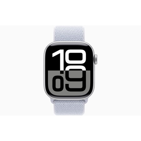 Restored Apple Watch Series 10 [GPS + Cellular, 42mm] - Silver Aluminum Case with Starlight Sport Band (Refurbished)