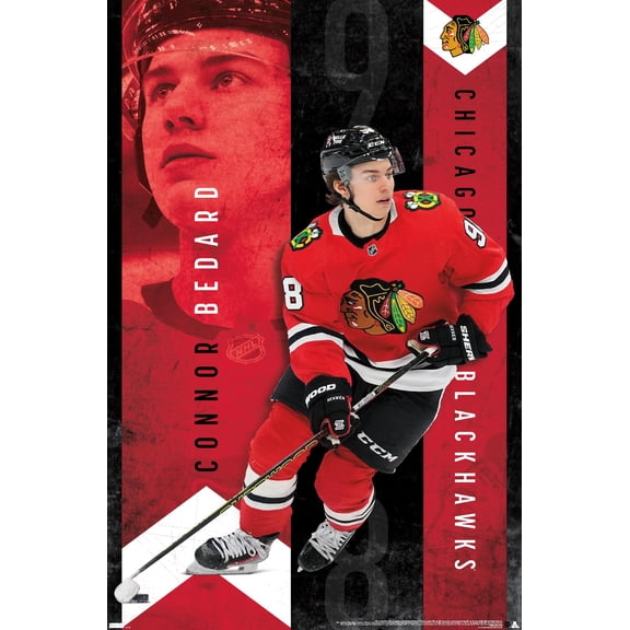 NHL Chicago Blackhawks - Connor Bedard 24 Wall Poster, 22.375" x 34"