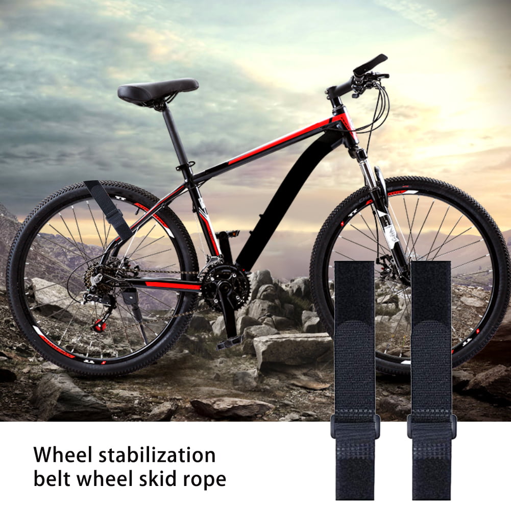 2pcs Adjustable Bike Rack Straps Wheel Stabilizer Holder Bicycle Rack Accessory 