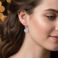 thumbnail image 3 of Mauli Jewels 0.20 Carat Diamond Leverback Earrings for Women, 14K Rose Gold 4-Prong White Diamond Drop Earrings, 3 of 10