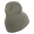 thumbnail image 3 of Cute Boxing Gloves to Cancer Day Embroidered 8 inch Acrylic Short Beanie - Grey OSFM, 3 of 5