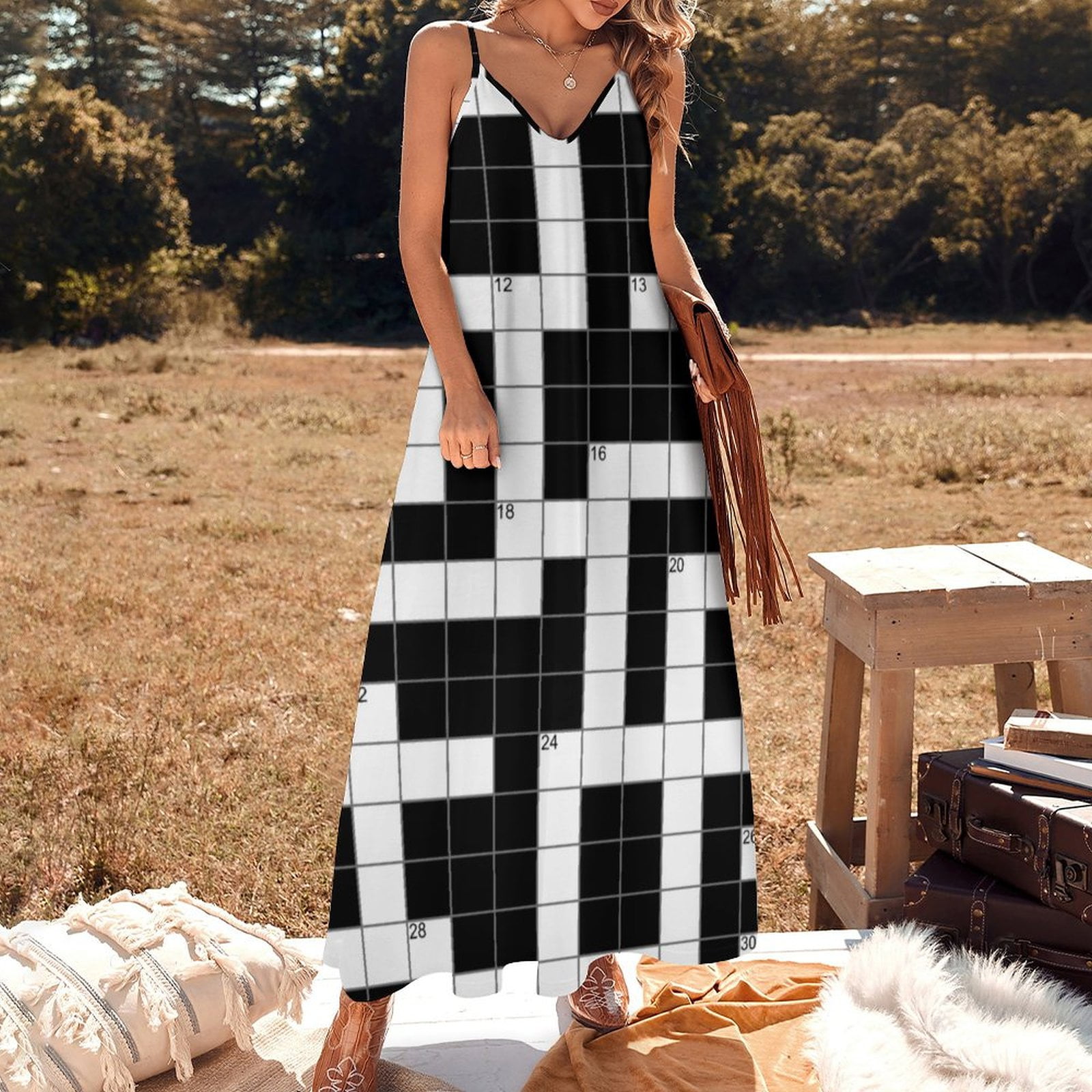 Crossword Clue Sleeveless Dress luxury dresses Women dresses summer women's  clothing trend 2024 - Walmart.ca