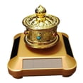 thumbnail image 1 of Rueda de oración , escritura budista giratoria, rueda de oración de energía solar Feng Shui para adorno de salpicadero de coche B, 1 of 8