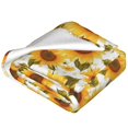 thumbnail image 2 of Bingfone Modern Elegant Sunflower Print Flannel Fleece Blanket Throw Blanket for Bed,Sofa,Couch,Travel,Camping(50"x40" ), 2 of 8