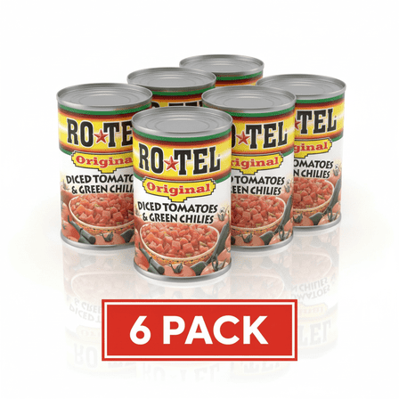 ROTEL Original Diced Tomatoes and Green Chilies, (6 pack Combo) 10 oz