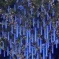 thumbnail image 5 of Juego de 1/2/3/4 luces LED para lluvia de meteoritos, para Navidad, con forma de gota de lluvia y nieve, conectables, para decoración de árbol de Navidad, UE/EE. UU., 5 of 5