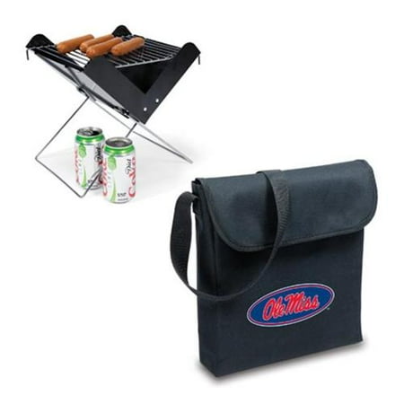 Picnic Time PT-774-00-175-374-0 Mississippi Rebels V-Grill in Black