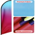 thumbnail image 3 of QSUM Gradient Colored Themed Feather Flag, 11FT Advertising Swooper Flag, Vivid Color and Fade Proof Signs for Businesses (Flagpole Not Included) (Blue&Red), 3 of 12