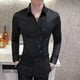 thumbnail image 4 of D Camisa De Encaje Con Patchwork Para Hombre, Manga Larga,, 4 of 8
