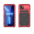 thumbnail image 2 of No Screws Metal Case for iPhone 14 Cover, Outdoor Sports Military Heavy Duty Alloy Aluminum Metal Case Dustproof Protective Shockproof Cover for iPhone 14 6.1 inch,Red, 2 of 7