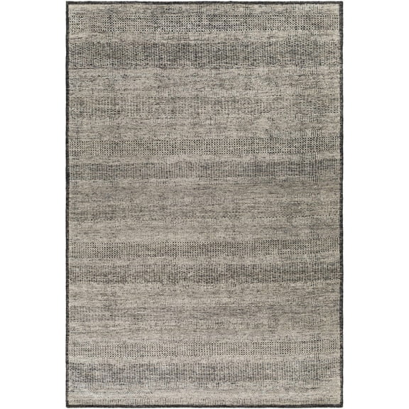Hauteloom Balaclava Wool Living Room, Bedroom Area Rug - Traditional - Black, Gray, Light Sage - 2' x 3'