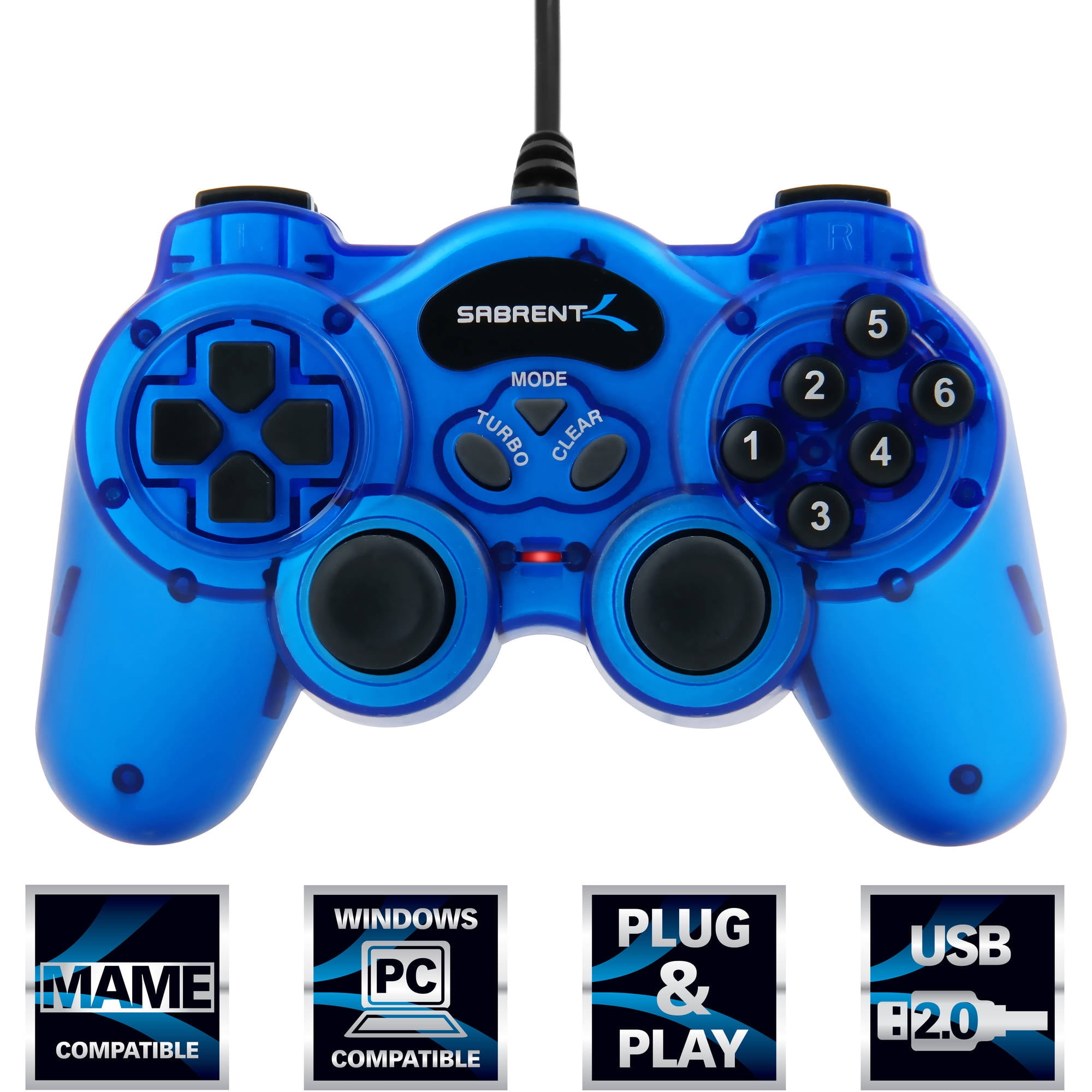Sabrent TwelveButton USB 2.0 Game Controller for PC