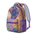 thumbnail image 2 of Colorful Backpack in Retro Boho Style, Tribal Rainbow School Bag with Chest Strap, Great for Travel & Outdoor Play, 2 of 6