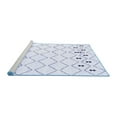 thumbnail image 2 of Ahgly Company Machine Washable Indoor Rectangle Solid Blue Modern Area Rugs, 3' x 5', 2 of 4