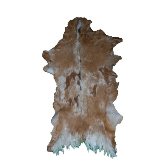 Genuine Multicolored Goat Skin Rug | Dual-Tone Hair-on Hide for Luxurious Home Decor