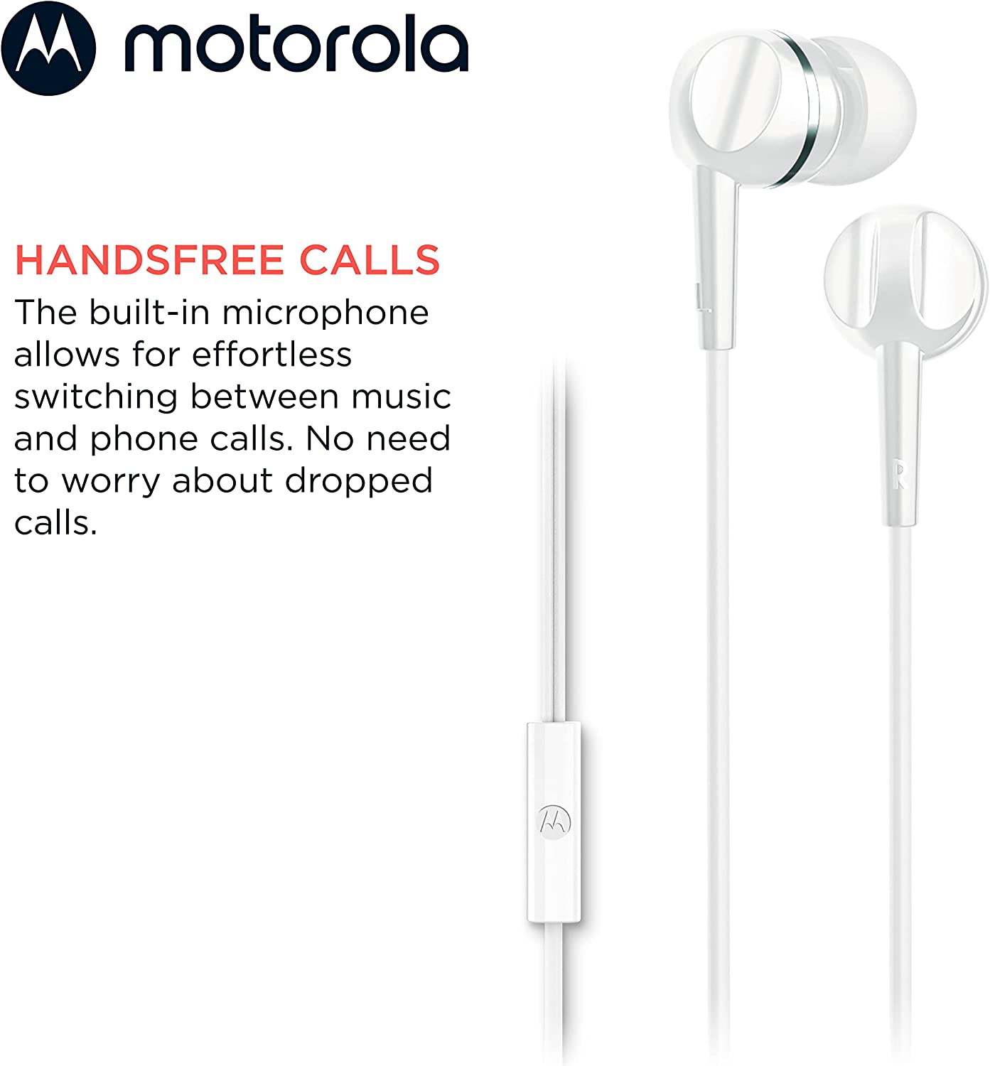 Motorola Earbud 105 White Wired Earbuds